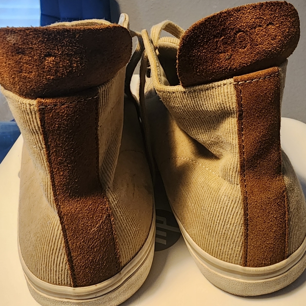 Polo Ralph Lauren men’s tan Corduroy suede Talin high top sneaker